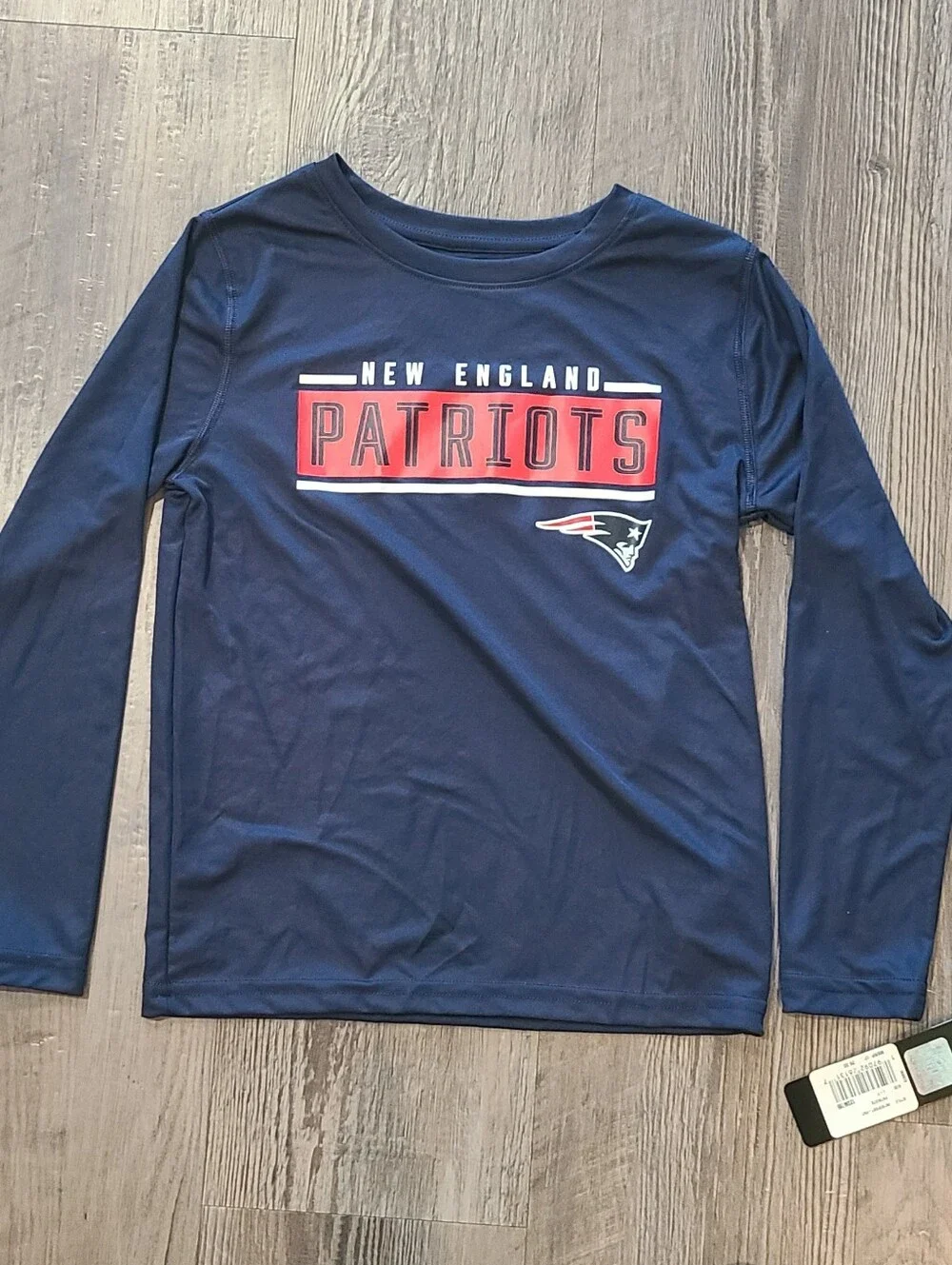 NFL New England Patriots Long Sleeve Tee - Navy Size Large/7